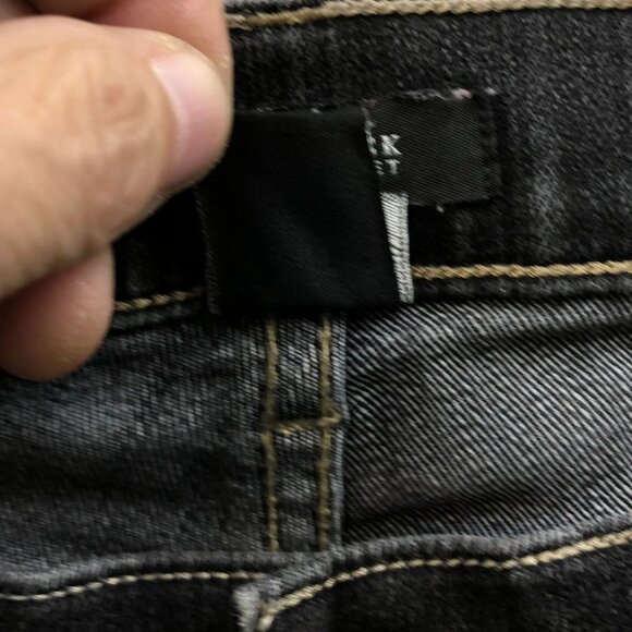 White House Black Market Womens Noir Jeans Size 2 Straight Leg Ankle Zip Denim - Picture 9 of 16